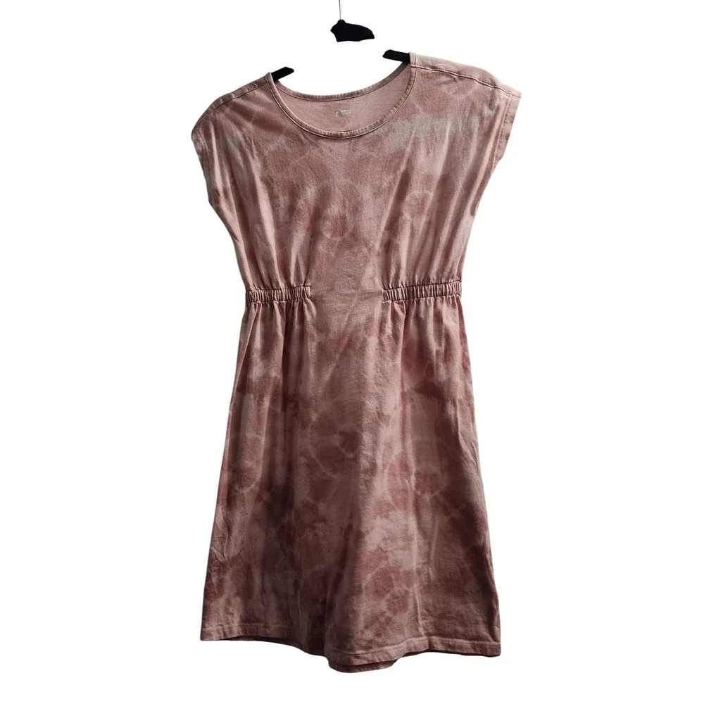 Old Navy Girls Tie Dye Tunic Dress Elastic Waist Casual Kids XL 14 16 Pink
